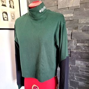 Columbia Women's Ballistic Ridge™ High Neck Long Sleeve Tee XS Black and Green